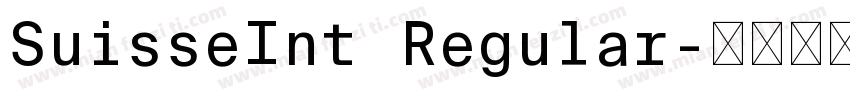 SuisseInt Regular字体转换
